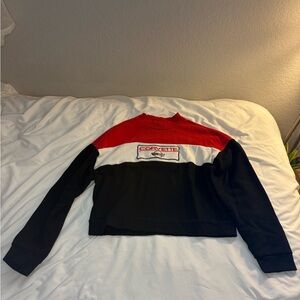 Corvette Red, White, and Black Crew Neck Sweater